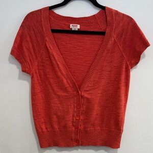 Mossimo Supply Co. Coral Button-Down Cardi